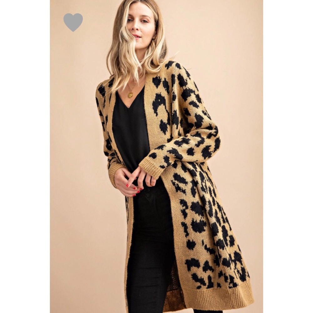 >>LAST<< Leslie Leopard Print Cardigan - Picture 3 of 5